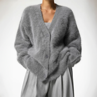 Couture Cardigan in Platin grau