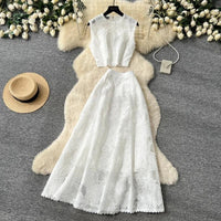 Alessa™ Set aus Floralbesticktem Tüll mit Zarter Eleganz in Weiß