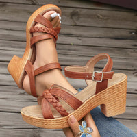 Sarah - Orthopädische Modesandalen in Braun (Fast ausverkauft)