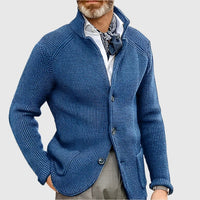 Philipp | Herren Raffinierte Knöpfen Strickjacke in Blau
