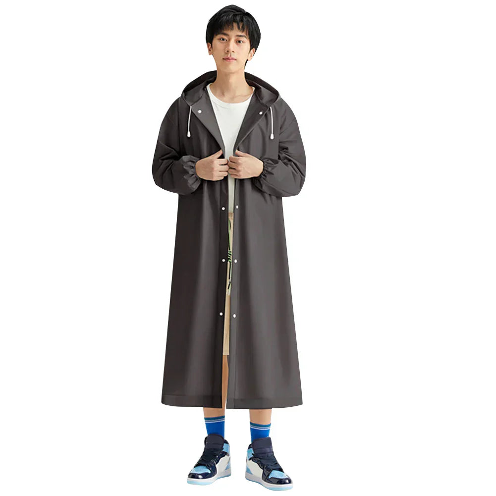 Unisex Regenponcho mit Kapuze - Wiederverwendbar und Winddicht für Outdoor-Aktivitäten