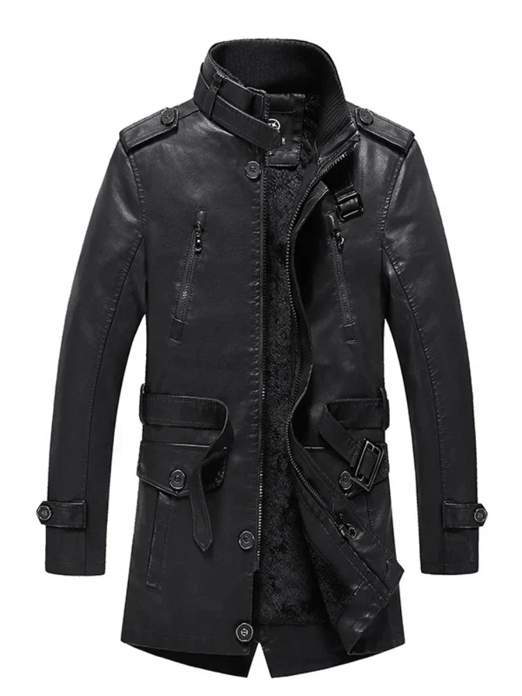 Cole™ Jaqueta de couro longa