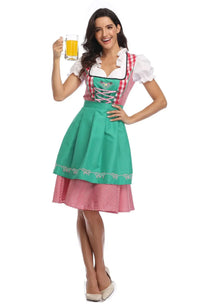 Damen Klassisch Oktoberfest Dirndl Kleid in Hellgrün