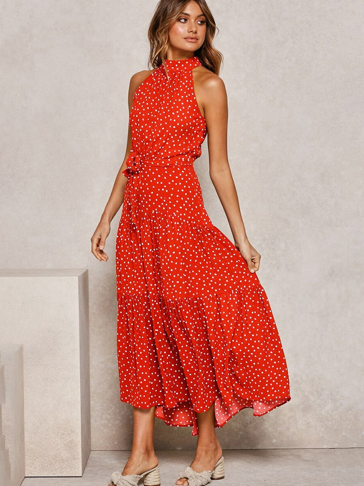 Polka-Muster Eleganzkleid