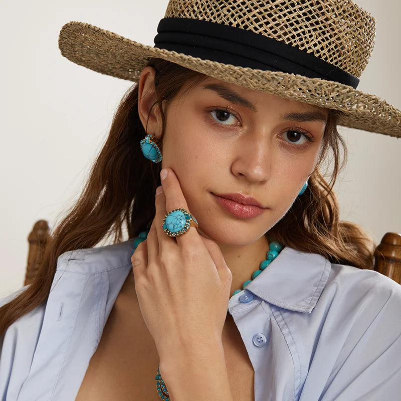 Maliya – Türkis Edelstein Set