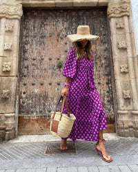 Bellona | Langes Boho-Kleid in Lila