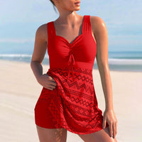 Lumia Tankini-Set – Chic Zweiteiliges Badeoutfit in Rot