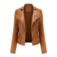 Stylische Slim Lederjacke - Doutzen in Braun