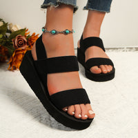 Julia | Stylishe Sandalen für Strand und Sommer in Schwarz