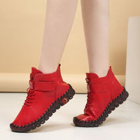 Ramona - Damen Orthopädische Lederschuhe in rot