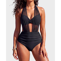 Sabine | 2-in-1 Bikini mit hoher Taille in Schwarz