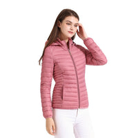 FeatherGlow - Ultraleichte Steppjacke in Rose