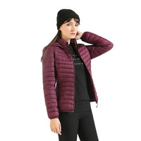 FeatherGlow - Ultraleichte Steppjacke in Weinrot