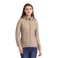 FeatherGlow - Ultraleichte Steppjacke in Beige