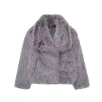 Clara | Bequemer Kunstpelz Mantel für Damen Winter in Dunkelgrau