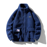 Stylische Plüsch-Bomberjacke - Sven in Blau