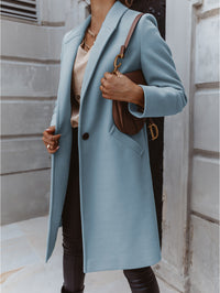 Eleganter Damen Wollmantel | Charmer in Himmelblau