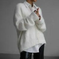 Odetta - Luxuriöser Strickpullover in Weiß
