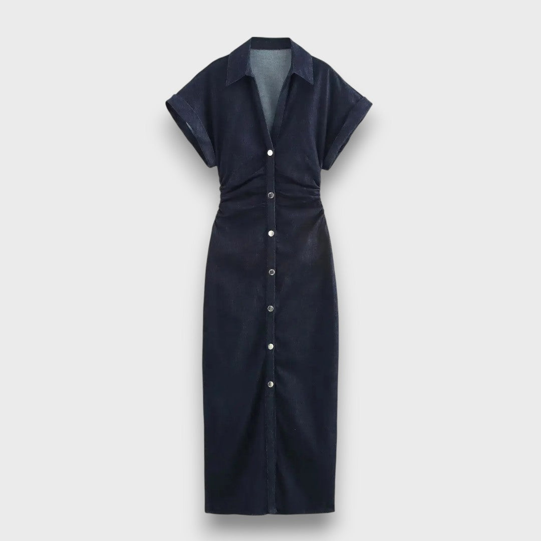 Venera – Figurnahes Hemdblusenkleid mit Knopfleiste