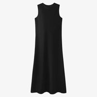Elegantes Satinkleid - Stricktop-Kombinationsset in Schwarz Matt Satin