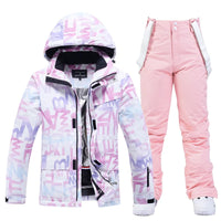 Damen Winter Skianzug | Jacke und Hose in Lila / Rosa