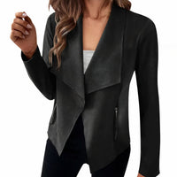 Wildleder-Blazer für Frauen - Saskia in Schwarz