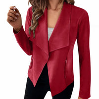 Wildleder-Blazer für Frauen - Saskia in Weinrot