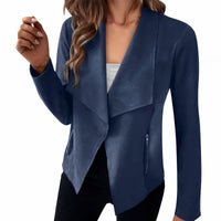 Wildleder-Blazer für Frauen - Saskia in Marineblau