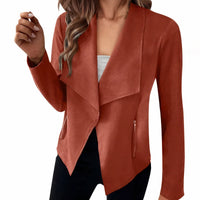 Wildleder-Blazer für Frauen - Saskia in Ziegelrot
