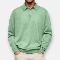 Aiden™ | Langarm-Polo in Hellgrün