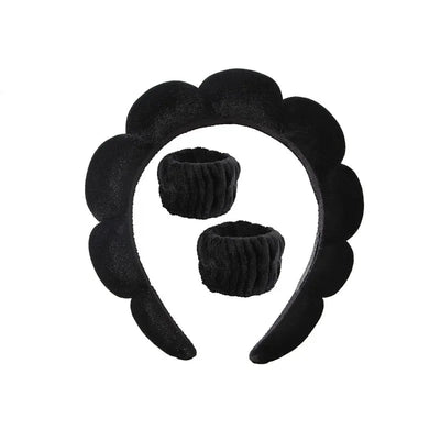 Plüsch Spa Kopfband & Handgelenkband Set - Fluffiea