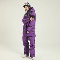 Damen Stylisch Einteiler Skianzug | Winter in Lila