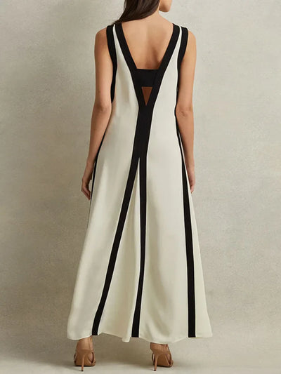 Sheila - Elegantes ärmelloses, rückenfreies Maxikleid