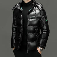 Stylische Daunen Jacke für Herren | Langarm in Schwarz