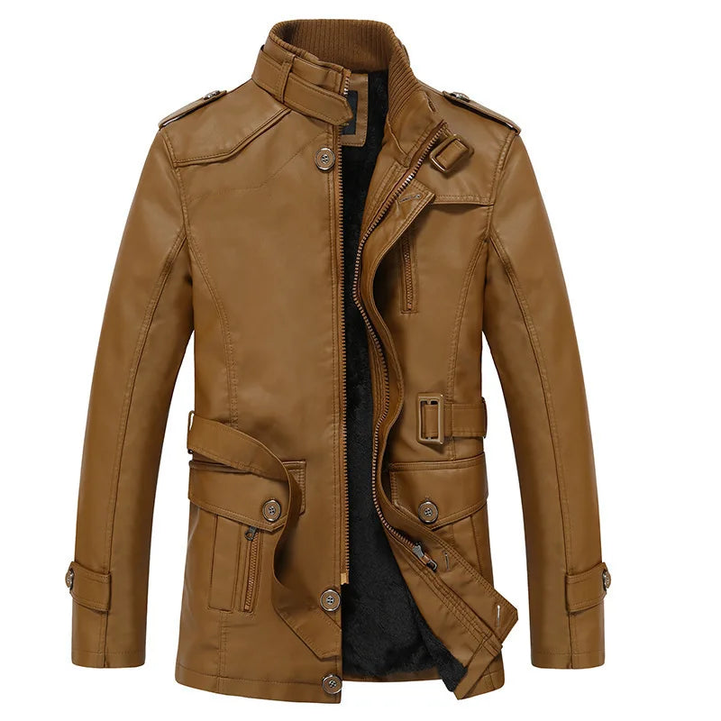 Cole™ Lange Lederjacke