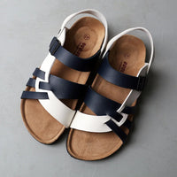 Livia | Bequeme orthopädische Sandalen in Blau weiß