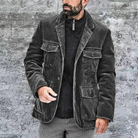 Elegante Samtjacke für Männer - Guido in Schwarz