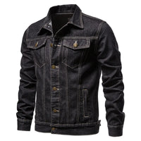 Kelvin | Trucker Jeansjacke in Schwarz