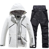 Unisex Winter Skianzug | Zweiteiliges Set in Schwarz