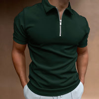 Casual Slim Fit Poloshirt für Herren in Grün