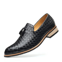 Herren Komfort Slip-On Loafer mit Absatz in Schwarz