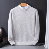 Pullover Herren Klassisch Rundhals | Elegant & Weich in Grau