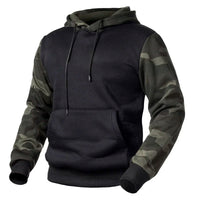 Peter | Herren Tarnfarben-Hoodie in Schwarz