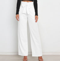 Isabella - Elegante Damenhose mit weitem Bein in Weiß