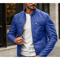 Lorcan - Bikerjacke mit Reißverschluss in Blau