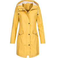 Regenjacke Damen Übergangsjacke | Figurbetont & Atmungsaktiv in Gelb