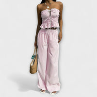 Mia - Hosen-Set in Pink
