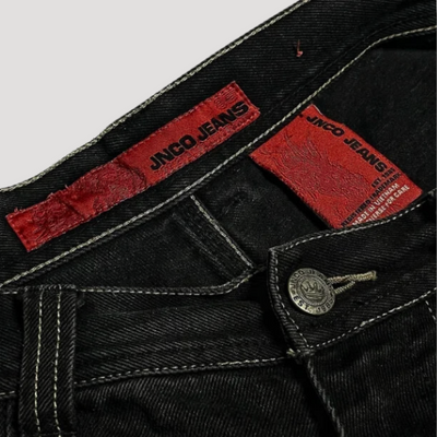 Schwarze Baggy-Jeans mit Hoher Taille – Raven