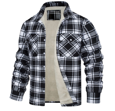 Nate™ | Herren Karierte Sherpa-Futterjacke