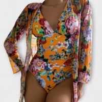 Linnea - Sommer-Badeanzug-Set in Orange